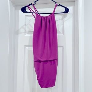 Spaghetti strap tired top size small in purple from White House black market